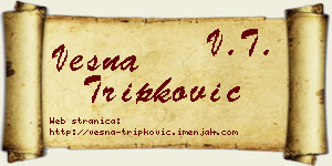 Vesna Tripković vizit kartica